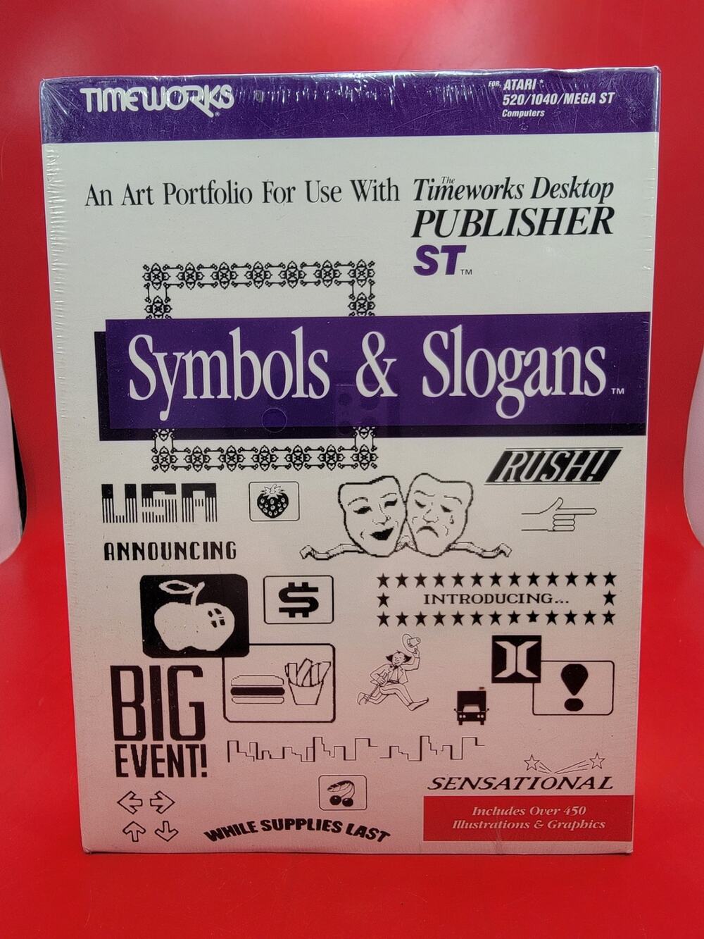 Timeworks Publisher Atari 520/1040/Mega ST Symbols & Slogans Sealed New